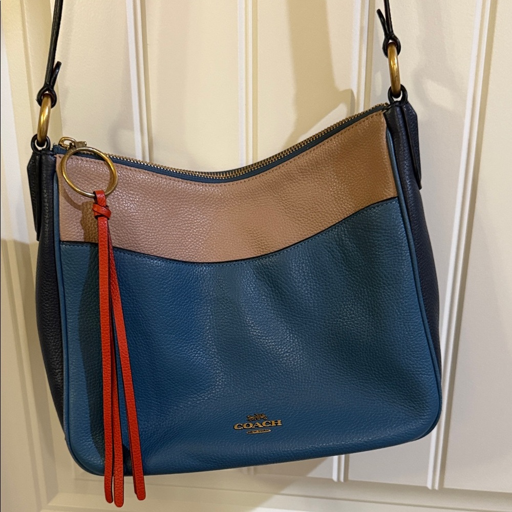 Coach Tricolor Leather Shoulder/Cross Body Bag